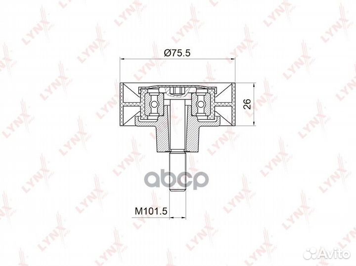 Ролик обводной приводного ремня PB7006 lynxauto