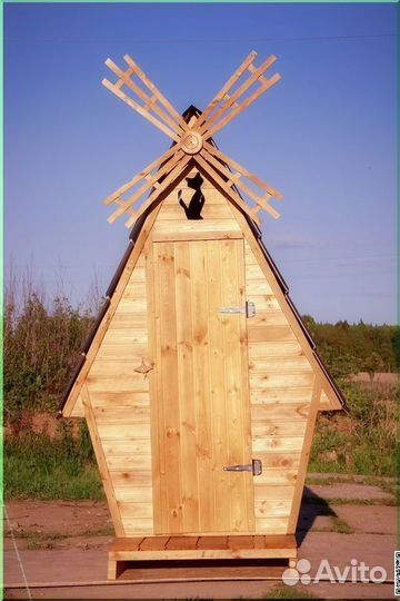 Уличный туалет деревянный JWL460