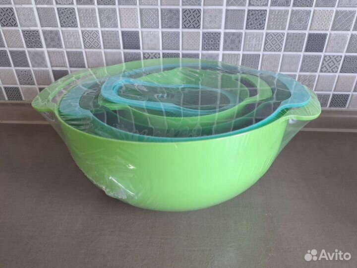 Набор миски мерные ложки дуршлаг тазик