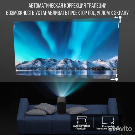 Проектор новый Light Unicorn M6 Pro Androuid 9.0