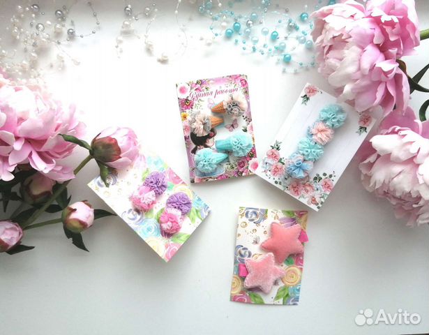 Заколки, резиночки, для девочек, подарочный набор