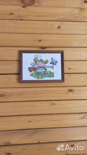 Картина вышитая крестом ручная работа