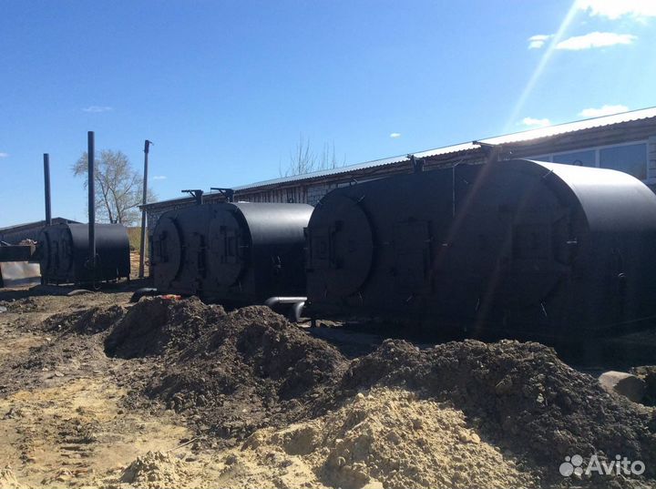 Двухретортная углевыжегательная печь