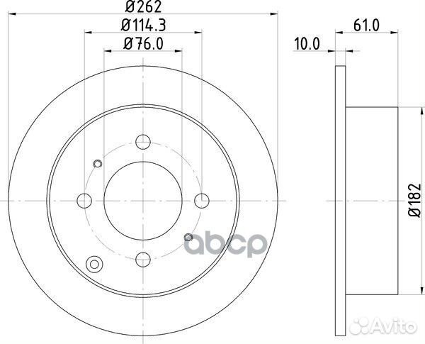 Диск тормозной зад ND6005 nisshinbo