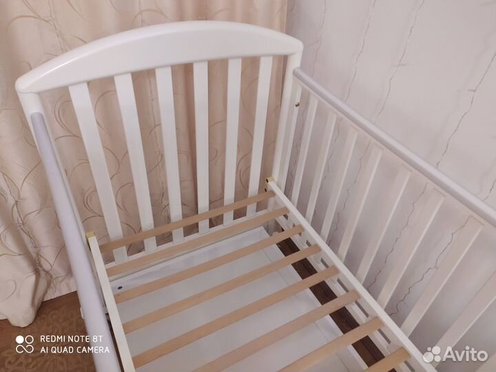 Кровать детская Papaloni натур. дерево с матрасом