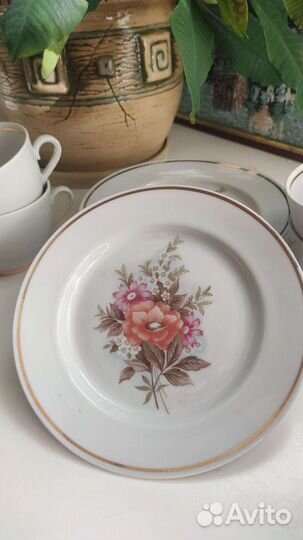Чайный фарфоровый сервиз СССР новый