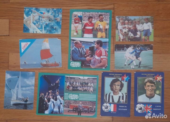 Открытки СССР, календарики (спорт)