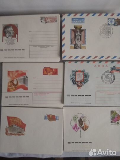 Почтовые карточки, конверты СССР, много