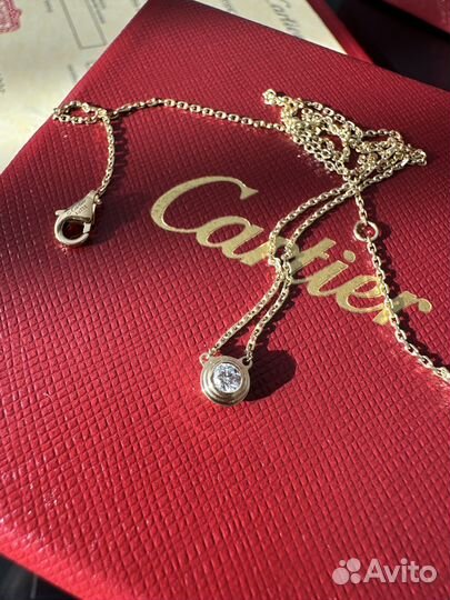 Колье cartier золото 750 пробы с бриллиантом