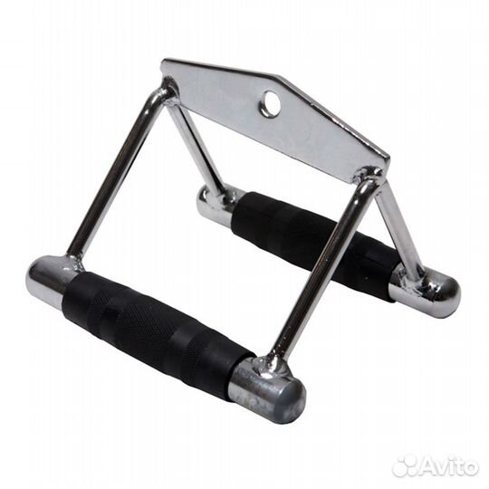 Рукоять тяга к животу двойная обрезиненная хром