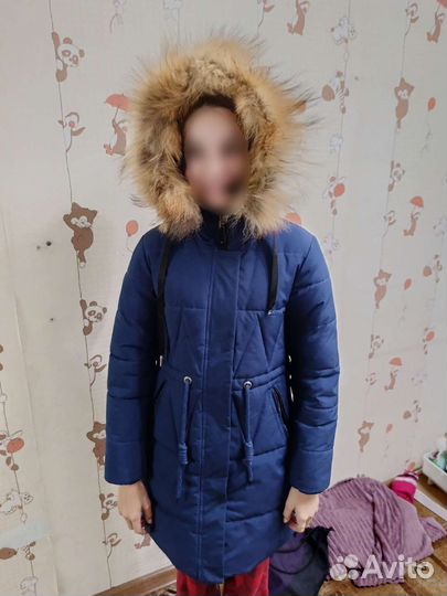 Пальто зимнее для девочки 146