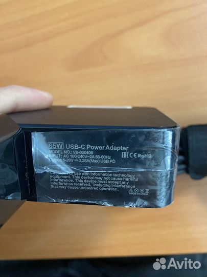 Бп для ноутбука Asus 65W 20В/3-3,25А/ (Type C)