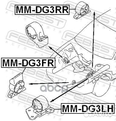 Подушка двигателя левая AT (mitsubishi carisma