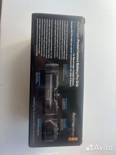 Blackmagic pocket camera battery pro grip