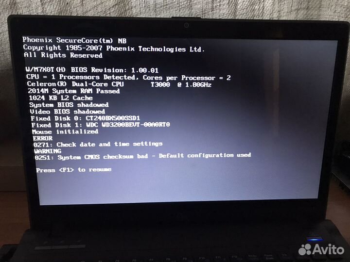 Ноутбук DNS 0119118 /W765TH/SSD 2402gb ram