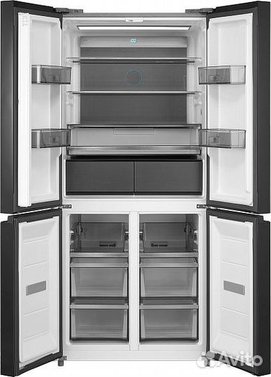 Холодильник weissgauff WCD 590 NoFrost Inverter Premium Biofresh Black Glass