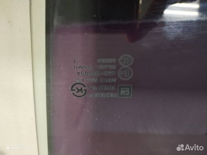 Стекло двери задней левой Chevrolet Cruze J300 200