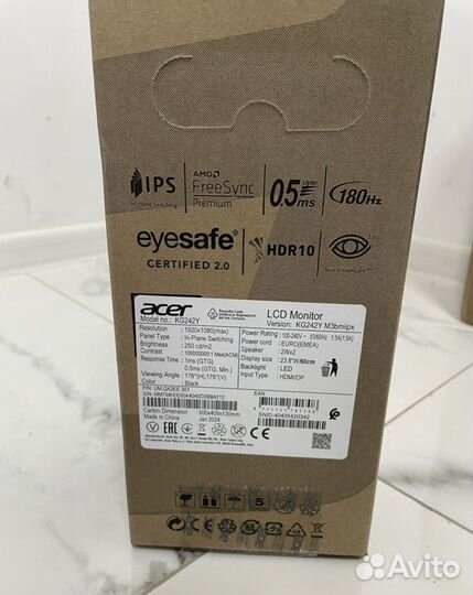 Новый игровой Acer Nitro 24/180Hz/ IPS