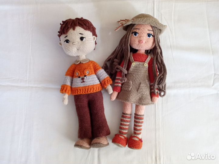 Кукла вязанная, ручной работы