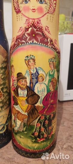 Табус для бутылки в форме Матрешки