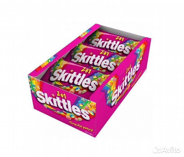 Конфеты драже Skittles 2в1 38 г