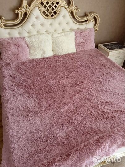 Плед пушистый травка