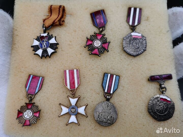 Знаки фрачные фрачник Польша крест медаль