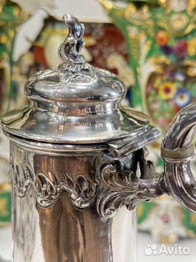 Антиквариат чайник серебрение Франция