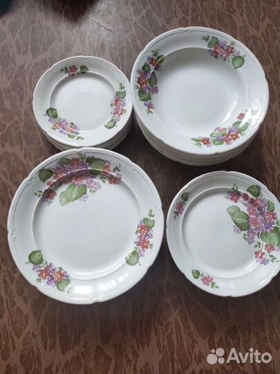 Набор столовой посуды Конаково СССР