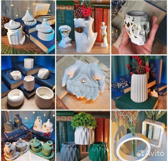 Поднос из гипса