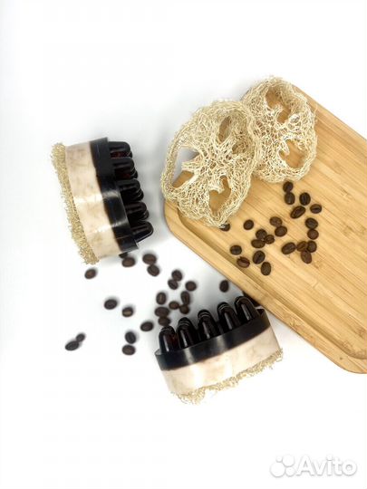 Массажное мыло с люфой ручной работы