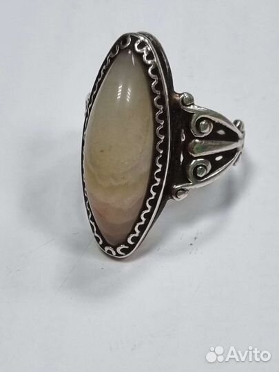 Кольцо, серебро 875 пробы. Звезда