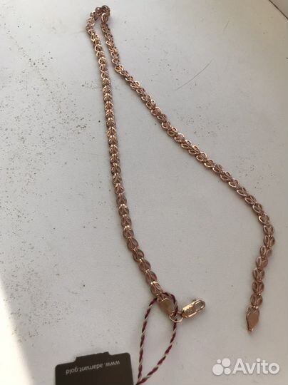 Цепочка серебро 925пробы, позолоченная