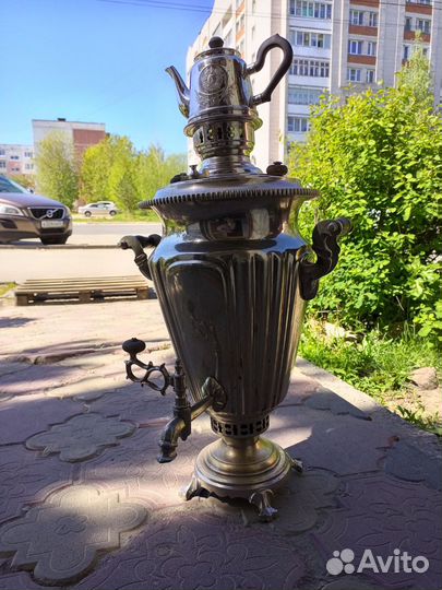 Старинный угольный самовар рюмка