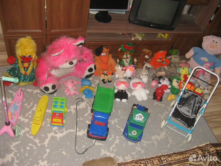 Игрушки детские мягкие, кораблик, коляска, машинки