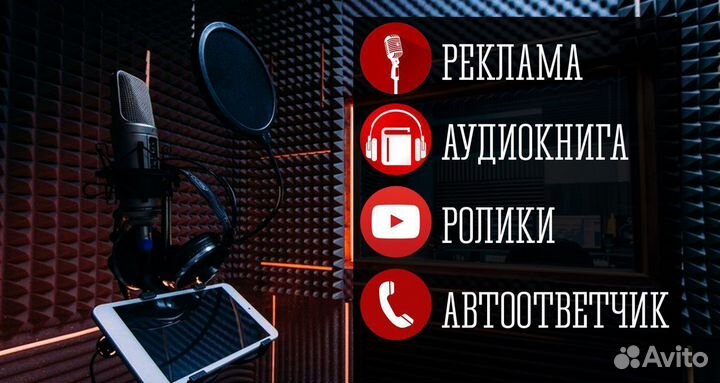 Озвучка текста (реклама,видео,аудиокнига) Диктор