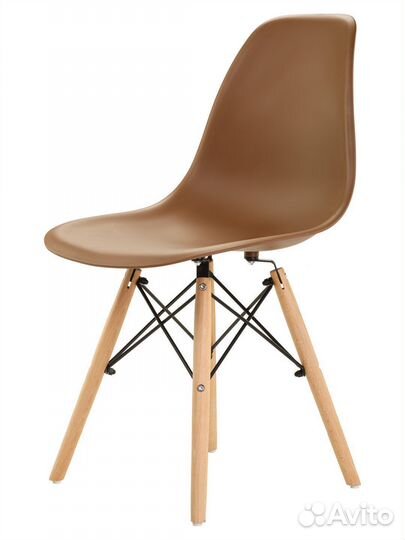 Стул в стиле eames DSW, коричневый, 1 шт