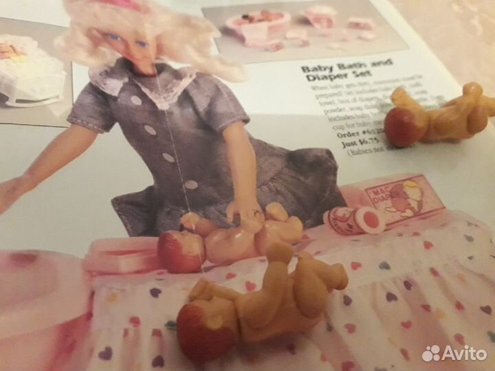 Микро пупсики от беременных кукол барби,4см