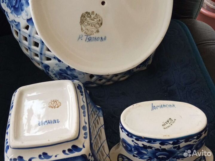 Гжель. Ваза. Конфетница