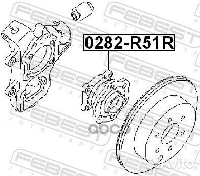 0282-R51R к-кт подшипника ступицы задней Nissa