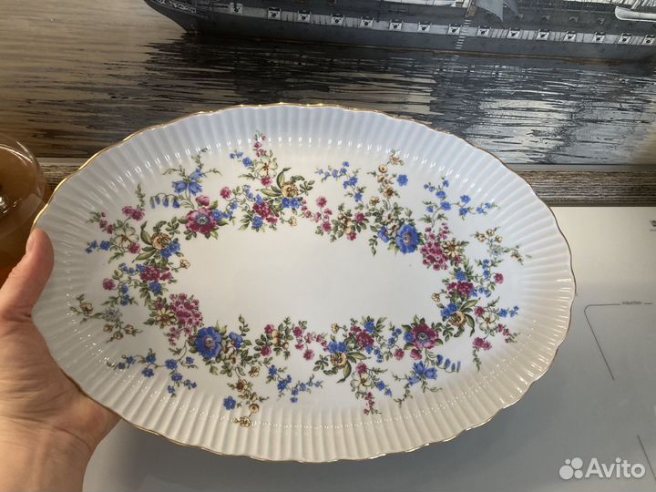 Блюдо овальное фарфор ГДР