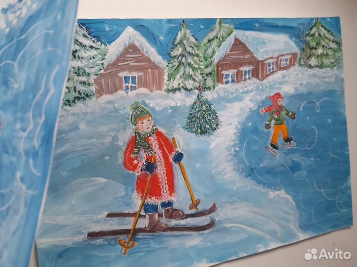 Рисунок, спорт.новгод,спортсемья Достав Лен.р-ну