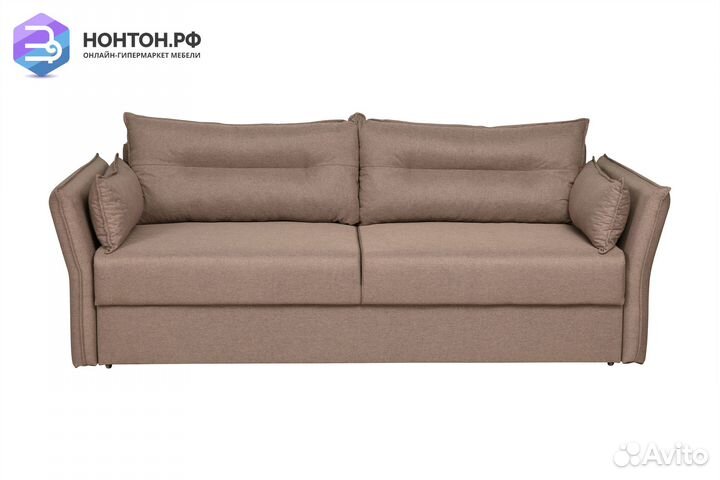 Диван еврокнижка Бруклин 3-х местный светло-коричн