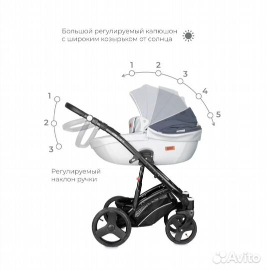 Коляска 3 в 1 Rico basic aicon