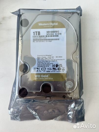 Жесткий диск western digital 1tb gold wd1005fbyz