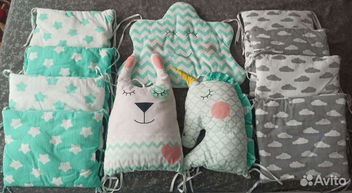 Бортики подушки в детскую кроватку