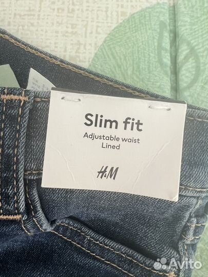 Новые джинсы h&m 98 (с подкладом)