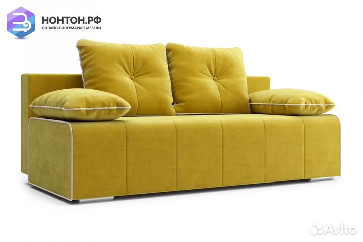 Диван еврокнижка Лестер горчичный