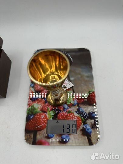 Рюмка серебрянная позолоченная