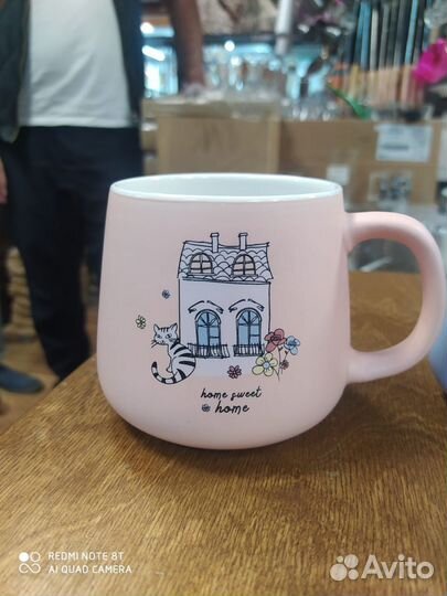 Кружки 450мл кошечки, фарфор